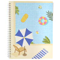 Merangue - Carnet de conception - 8 x 10 po -  ligné - 80 feuilles - piscine-80 feuilles lignées par cahier