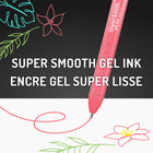 Paper Mate - Stylos InkJoy Bright de Paper Mate, stylos à gel, pointe moyenne (0,7 mm), rétractables, encre blanc vif, 3 unités-Pointe moyenne (0,7 mm) et rétractable
