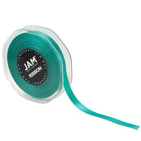JAM Paper - Ruban de satin double face - 3/8" de large x 25 m - Bleu sarcelle-Couleur: bleu sarcelle