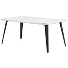 Homy Casa -  Bureau moderne 63 po L - Blanc marbré-Espace de travail spacieux de 63 po pour multitâche et réunions
