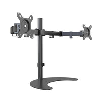 ShoppingAll - Support double pour écran LCD LED avec 2 bras réglables - Noir-Peut accueillir deux moniteurs 13"-32" avec des trous de montage VESA de 75mm x75mm ou 100mm x 100mm, supporte un poids jusqu'à 17,6lb/8kg.