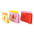 Sully - Ensemble de 3 sacs à collation PEVA -Fraise-4