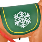 HOMCOM - Décoration d'extérieur de Noël de 4 - 5ft avec Père Noël sur traîneau et renne - Marron-Matériau principal : tissu de polyester 