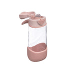 b.box - Bouteille Tritan Sport à Bec - 450ml - Écrasé de Rose (Blush Crush)-Bec en silicone à flux facile et couvercle rabattable gardent l’hygiène et la simplicité