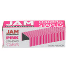 JAM Paper - Agrafes colourées - format standard - rose fuchsia - Paquet de 5000-Taille : Standard (0,5 x 0,25 pouces) | 1/2 pouce de large et 1/4 pouce de long