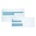 Staples - Enveloppes de sécurité nº 9 à fenêtre double Pliez et collez, 3 7/8 x 8 7/8 po, 24 lb, blanc, boîte de 250-Conception à deux fenêtres qui affiche l'adresse du destinataire et celle de l'expéditeur
