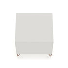 Manhattan Comfort - Table de nuit Rockefeller 20,08" style mid-century moderne à 1 tiroir - blanc cassé et naturel-Garantie limitée du fabricant de 30 jours