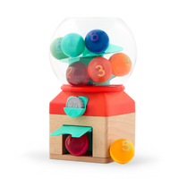Battat - Distributrice de boules de gomme et boules-Comptez, roulez, répétez : comprend 10 « boules de gomme » colorées numérotées de 1 à 10 pour un plaisir de comptage pratique