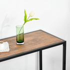 HOMCOM - Ensemble de salle à manger industriel 3 pièces pour petits espaces - noyer-Plateau de table résistant aux rayures et à l'eau pour un entretien facile