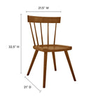 Modway - Sutter Fauteuil d’appoint de salle à manger Ensemble de 2 - Noyer-Détails de la broche
