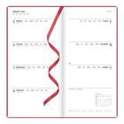 Letts - 2026 Agenda hebdomadaire Woodland - 6-7/8 po x 3-1/8 po - Rose - Multilingue-Couverture semi-flexible avec motif embossé