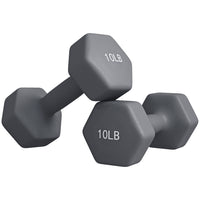 Soozier - Ensemble de 2 haltères hexagonaux-Deux haltères, chacun de 10 lb 