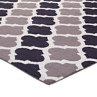 Modway - Lida Treillis marocain Tapis de 5 pi l x 8 pi L - Charbon de bois et noir-Dessous du tissu de jute adhéré