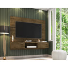 Manhattan Comfort - Centre de divertissement flottant Vernon 62,99 po style mid-century moderne - Brun rustique-Recommandé pour un téléviseur jusqu'à 55 pouces