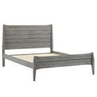 Modway - Georgia Bois Lit plateforme Queen, Gris-Bois d’hévéa, MDF et placage de grains de bois