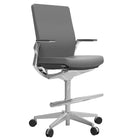 Nightingale - NLC Chaise de tabouret de conférence assis/debout à dossier moyen - Gris-Mécanisme d'inclinaison synchronisé Newton Wafer : mécanisme à profil fin en attente de brevet qui offre une durabilité et une stabilité sans faille, avec un équilibre continu et uniforme dans toutes les positions. Réglage intégré de la glissière du siège, verrouillage de l'inclinaison à plusieurs positions, réglage pneumatique de la hauteur du siège, contrôle de la tension latérale