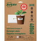 Avery – Étiquettes d'adresses Écologiques laser/jet d'encre, blanc, 1 po x 2 5/8 po, paq./300 (48860)-Concevez et imprimez vos propres étiquettes personnalisées à l’aide de notre logiciel gratuit et facile à utiliser Création et Impression en ligne