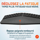 Delton - Clavier ergonomique sans fil KB250, noir-Chaque touche est soigneusement incurvée pour épouser les contours naturels du bout des doigts, offrant un retour tactile et améliorant le confort de frappe