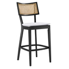 Modway - Caledonia Tabourets de bar - Noir Blanc - Ensemble de 2-Goupilles de pied pour la protection du plancher