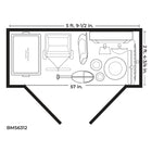 Suncast - Remise de rangement Everett 6 pi x 3 pi - Gris colombe-Les loquets métalliques supérieurs et inférieurs maintiennent les portes fermées et en place.