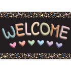 Ashley Productions - Smart Poly The Original Fun Mat - Tapis de Bienvenue - 15 -5" x 23 -5" - Cœurs Pastel - Bienvenue-Mesures et design : Le tapis de bienvenue Pastel Hearts mesure 15,5 po x 23,5 po.