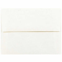 JAM Paper Enveloppes d'invitation parchemin A2 - 4,375 x 5,75 po - Blanc recyclé - Paquet de 50 (12664I)-Couleur : blanc, Les enveloppes présentent une finition parchemin marbré pour une touche élégante