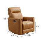 Ebello - Tayani Fauteuil inclinable manuel rembourré moderne de 31,5 po, pivotant et à bascule haut confort-6