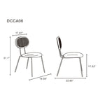 Manhattan Comfort - Lot de 2 chaises de salle à manger Jardin 48,5 cm style industriel chic, rembourrées, noir et gris-Pieds en acier métalliques élégants pour une durabilité accrue
