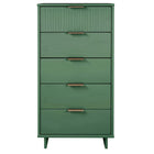 Manhattan Comfort - Granville commode haute et étroite moderne 23,62" - vert sauge-Moderne-contemporain avec une touche de glamour - commode haute et étroite pour chambre