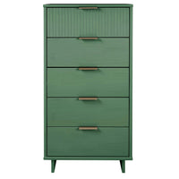 Manhattan Comfort - Granville commode haute et étroite moderne 23,62" - vert sauge-Moderne-contemporain avec une touche de glamour - commode haute et étroite pour chambre