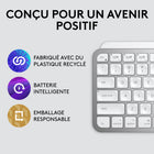 Logitech - MX Keys Mini pour Mac Clavier Minimaliste Sans Fil Eclairé - USB-C - Gris Pale-Taille Mini, Forte Puissance : Une disposition conçue pour une précision sans effort, une forme minimaliste pour un clavier ergonomique portable et peut voyager partout où vous travaillez