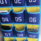 Kore Design - Organiseur de rangement suspendu pour téléphone portable, 36 poches, bleu/jaune-Accès facile : permet aux étudiants et aux enseignants de localiser et de récupérer les articles rapidement et efficacement.