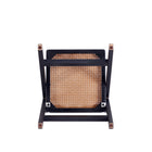 Manhattan Comfort - Lot de 2 chaises pliantes de salle à manger Pullman 46 cm style industriel chic, noir et cannage naturel-10