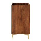 Modway - Vernon 30" Bois cannelé Armoire à vanité sans évier - Noyer-9