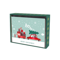 Pierre Belvedere -  Cartes de Noël - M'en Allant Vers Noël  - Anglais - Paquet de 20-Cartes et enveloppes de haute qualité pour la saison des fêtes