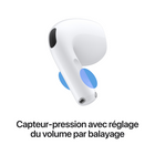 Apple - AirPods 5 avec Étui de recharge sans fil-Autonomie longue durée – Obtenez jusqu’à 5 heures d’écoute avec Annulation active du bruit par charge. Et jusqu’à 22 heures d’écoute au total avec l’étui de recharge
