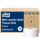 Tork - Papier hygiénique Mini jumbo Advanced, 2 plis - Paquet de 12-Réduisez les déchets d’emballage avec ces rouleaux de mouchoirs de bain sans emballage.