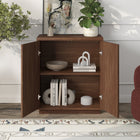 Hudson&Canal - Meuble d'appoint Alston de 71 cm de largeur, , noyer satiné-Dimensions du produit : 14" L x 27,75" l x 32" H