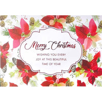 Rosedale - Cartes de souhaits Noël / Enveloppes - 5-1/2 po x 8 po - Joie de Noël - Paquet de 12-Cartes de souhaits qualité boutique