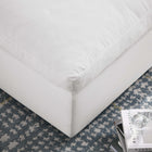 Modway - Commix Duvet Rempli Trop Rempli Ottoman - Blanc pur-Coussins en plumes en duvet et en coton