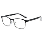 Gry Mattr Lunettes De Lecture Anti Lumière Bleue - PUNCTUAL BL +1.25-Métal noir mat et branche en plastique noir brillant