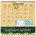 WSBL - 2026 Paix de la Vie Note Nook  Calendrier mural Mensuel - 30,5 cm l x 30,5 cm H - Anglais-Format : 30,5 cm L x 30,8 cm H