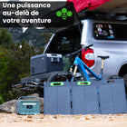 Yoshino - Générateur solaire portable à semi-conducteurs 660 W avec panneau solaire portable 100 W-PROPRE, VERT, ÉNERGIE – Les générateurs solaires portables à semi-conducteurs Yoshino fournissent une énergie propre et naturelle en exploitant l'énergie du soleil. Parfait pour une utilisation lors d'aventures en plein air ou hors réseau. Silencieux, sans émissions de gaz ni fumées nocives, vous gardant toujours connecté.