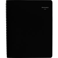 AT-A-GLANCE - Cahier de rendez-vous quotidien pour groupe de quatre personnes 2025 - 11 po H x 8 po l - Noir - Anglais-12 mois : janvier 2025 à decembre 2025