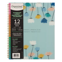 The Happy Planner - Planificateur organisé Petal Poetry 2025-2026 12-mois-Ce thème Petal Poetry présente des motifs inspirés de la nature remplis de fleurs sauvages délicates avec des couvertures en plastique givrées anti-rayures