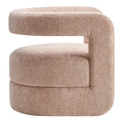 Modway - Jaylin Rembourré Chenille Chaise d’accent - Blush-Soutien de ressort sinueux