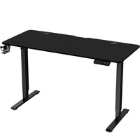 MotionGrey - Bureau debout électrique réglable Ergo2 avec réglages de mémoire - 55 po x 24 po, plateau noir, cadre noir-Prix Abordable - Ce bureau debout est offert à un prix concurrentiel pour proposer une solution accessible aux environnements de travail quotidiens, tout en maintenant des normes élevées de qualité, de durabilité et de technologie moderne