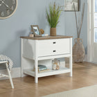 Sauder 427307 La Collection Cottage Road Classeur latéral - Fintion Soft White-Assemblage rapide et facile grâce au système de tiroirs à verrouillage en T et aux moulures coulissantes.