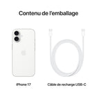 Apple - iPhone 17 - 512 Go - Blanc  - Débloqué-CONÇU POUR APPLE INTELLIGENCE - Personnel, privé, puissant. Écrivez, exprimez-vous et faites-en plus sans effort