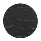 Modway - Verne 28 po Marbre artificiel Table à manger, Or Noir-Anneau sans marquage